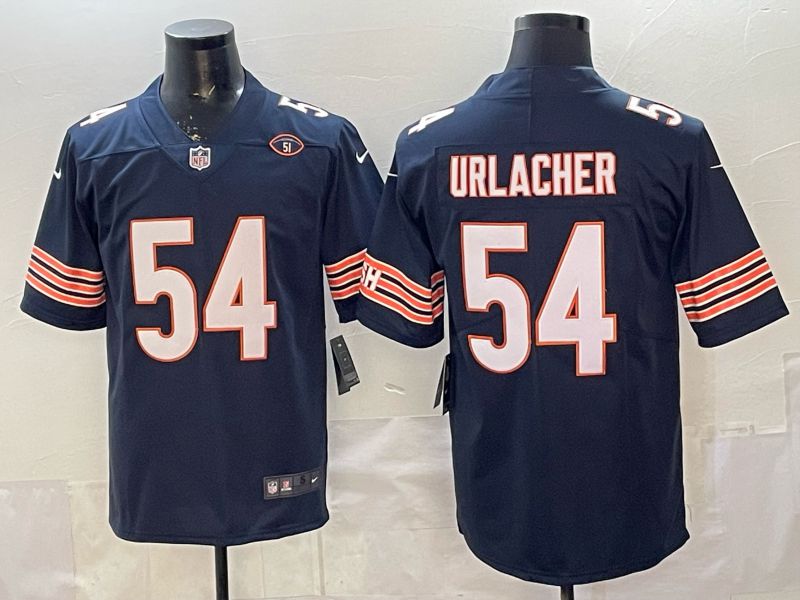 Men 2026 Chicago Bears #54 Urlacher blue 2th generation Nike Limited NFL Jersey style 002